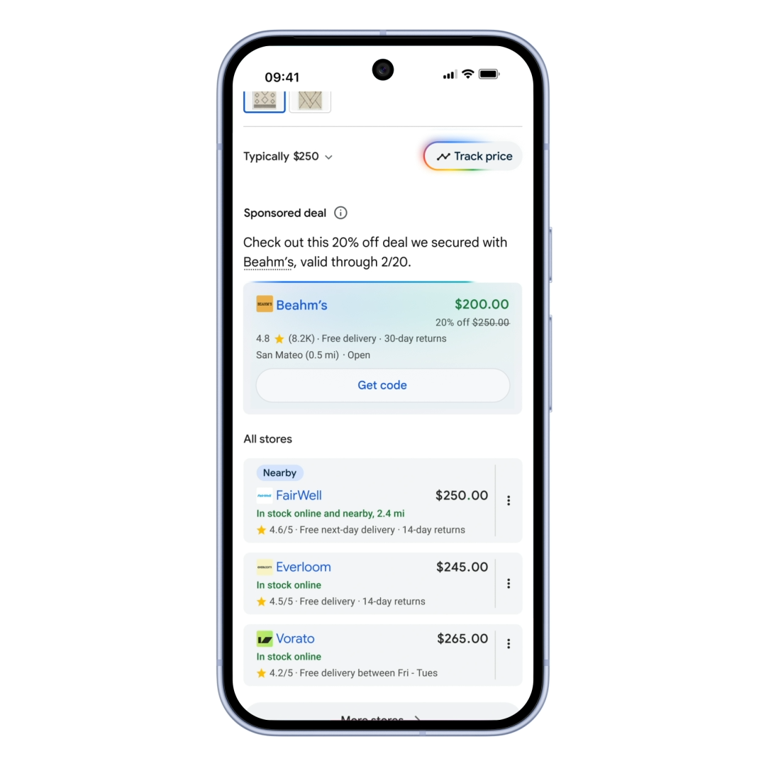 AI 模式下直接优惠试点的用户流程,标记为“赞助交易”